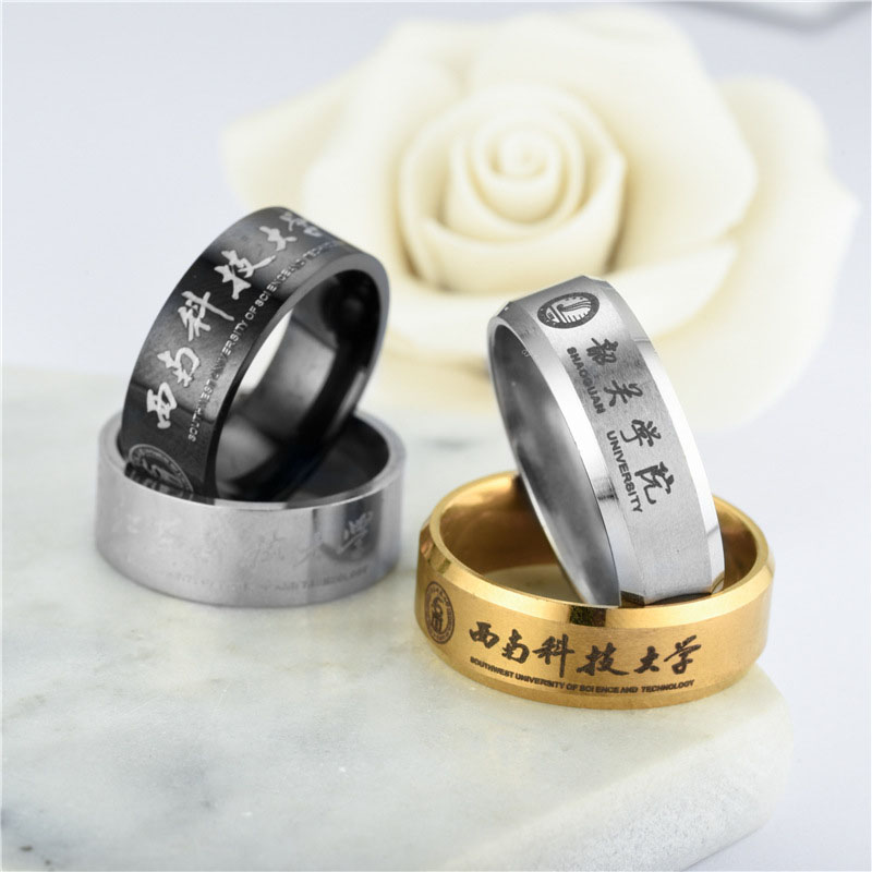 Stainless Steel Ring Graduation Gift Jewelry Distributor