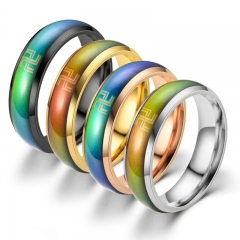 Wholesale Stainless Steel Ring Thermochromic Titanium Steel Ring