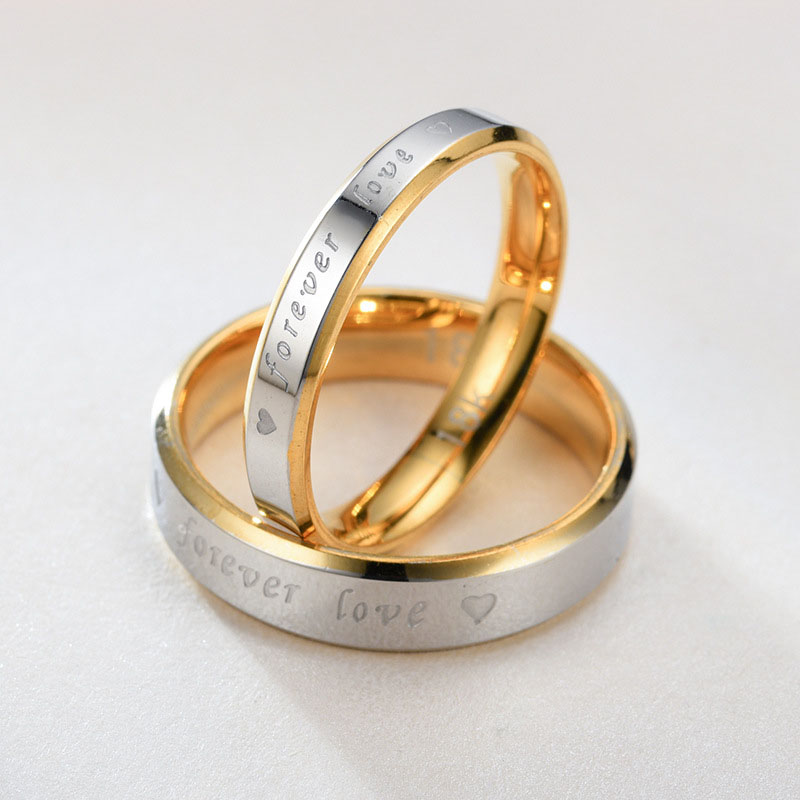 Wholesale Fashion Titanium Steel Ring Forever Love Stainless Steel Couple Ring