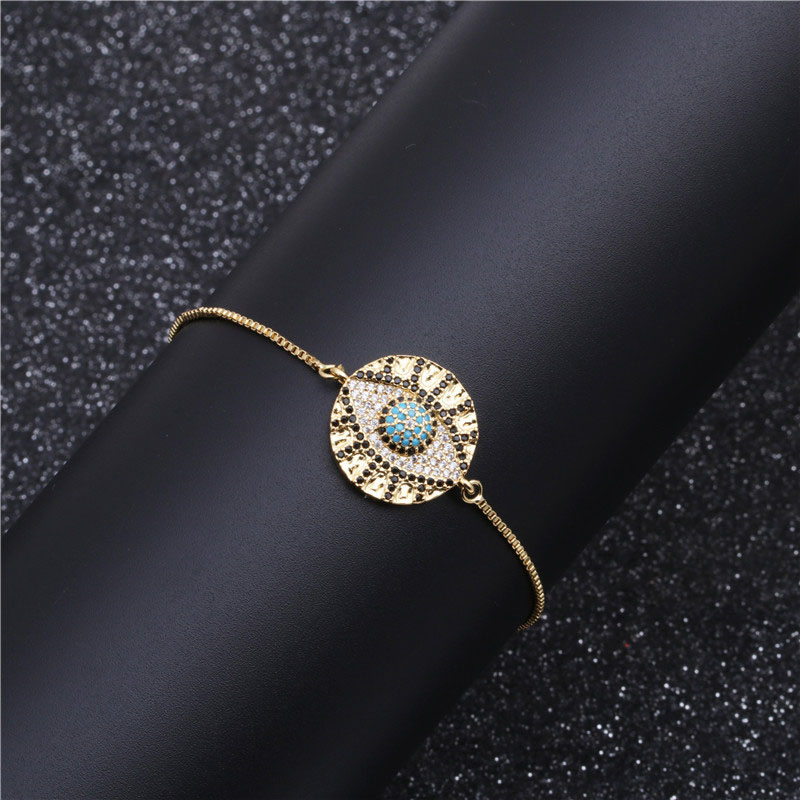 Wholesale Selling Devil Eye Bracelet Copper Micro-inlaid Zircon Valentine's Day Adjustable Bracelet