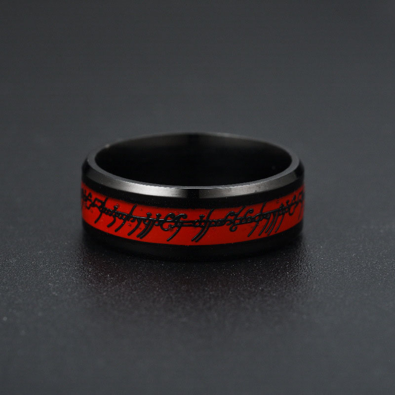 Wholesale Fashion  Japanese And Korean Titanium Steel Elegant Red Ring Vendors