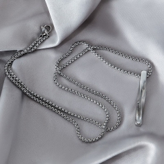 Fashion Simple Hip Hop Colorful Diamond Stick Titanium Steel Necklace Pendant Distributor