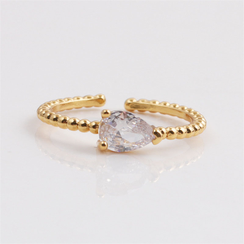 Wholesale Heart-shaped Zircon Love Valentine's Day Gift Factory  Ring