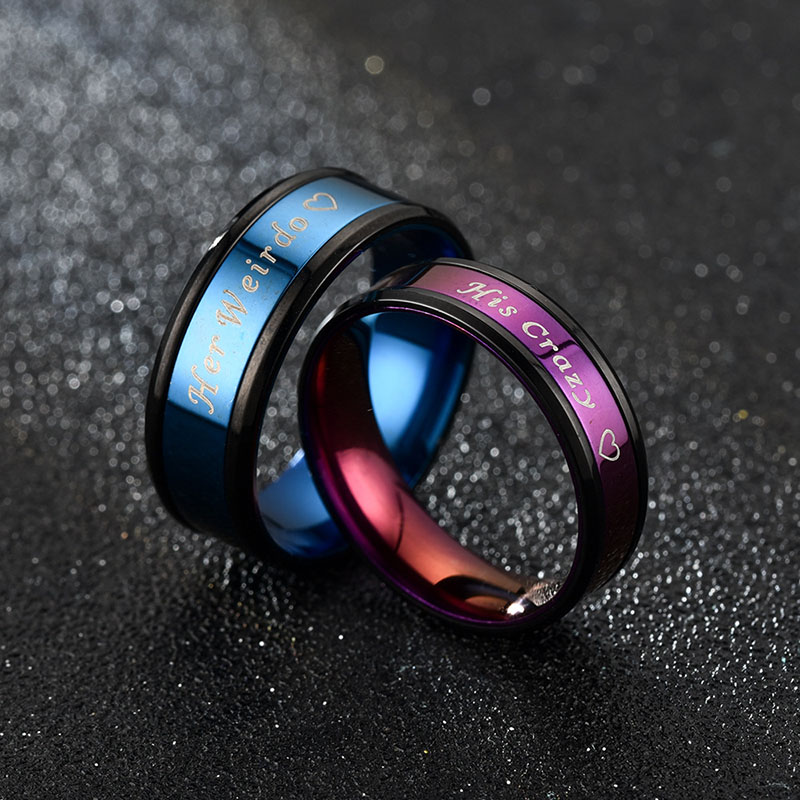 Wholesale Fashion  Style Purple Fashion Romantic Couple Ring Vendors