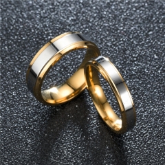 Wholesale Fashion  High-end High-end Stepped Mirror Golden Couple Ring Vendors