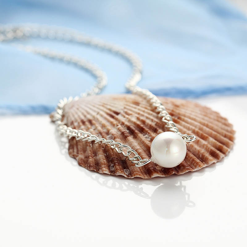 Wholesale Necklace Retro Simple Artificial Pearl Single Layer Necklace
