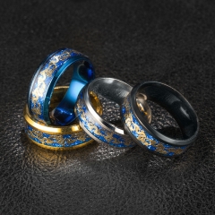 Wholesale Popular Japanese And Korean  Four-color Double Dragon Ring Fashion Jewelry Vendors