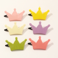 Wholesale Jewelry Korean Version Popular  Crown Hairpin Candy Color