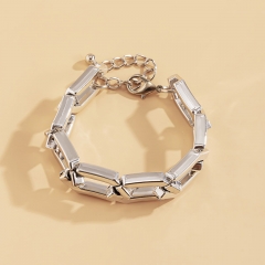 Simple Geometric Hexagon Single Layer Wide Side Bracelet Manufacturer