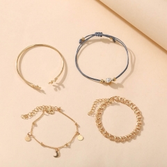 Wholesale Rhinestone Bracelet Set Creative Simple Alloy Metal Chain