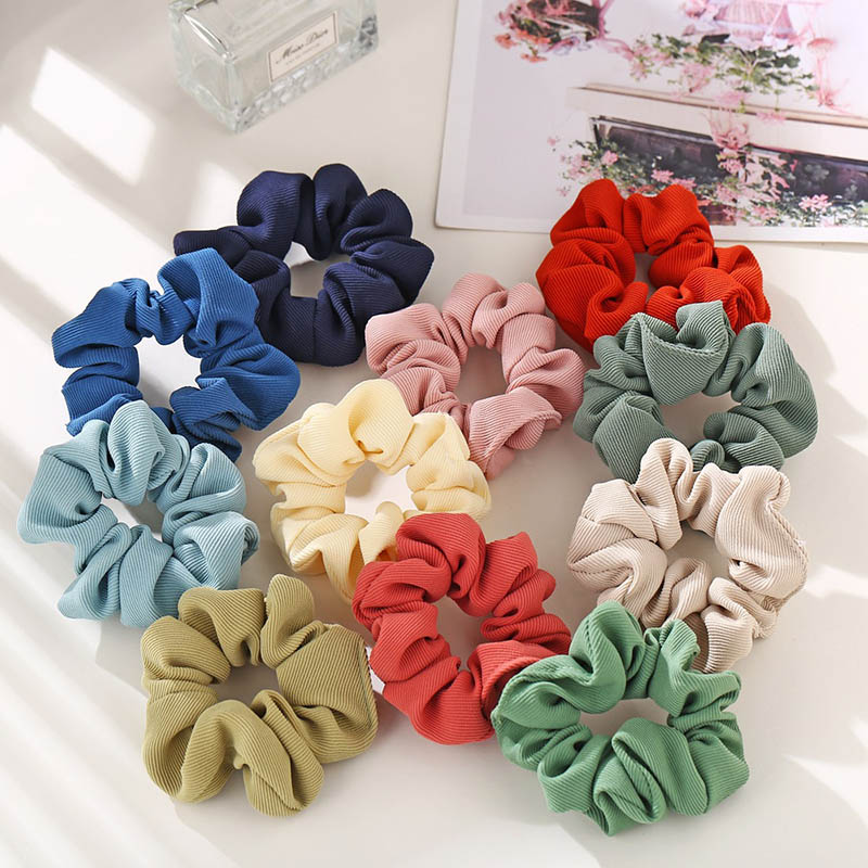 Wholesale Gentle Hair Ring Sweet French Solid Color Hair Accessories