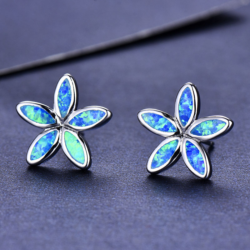 Wholesale Selling  S925 Australia Treasure Five-petal Flower Earrings