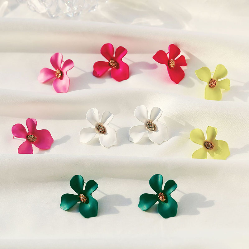 Europe And The United States  Flower Earrings Creative Simple Candy Color Fashion Supplier