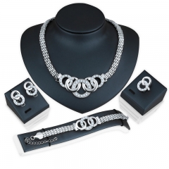 Europe And The United States Jewelry Set Necklace Earrings Bracelet Ring Four-piece Set Distributor