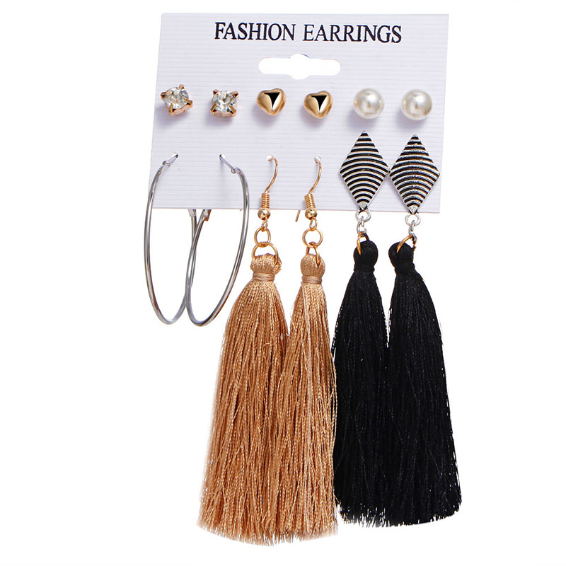 Bohemian Alloy Tassel Earrings Fashionable And Simple Supplier