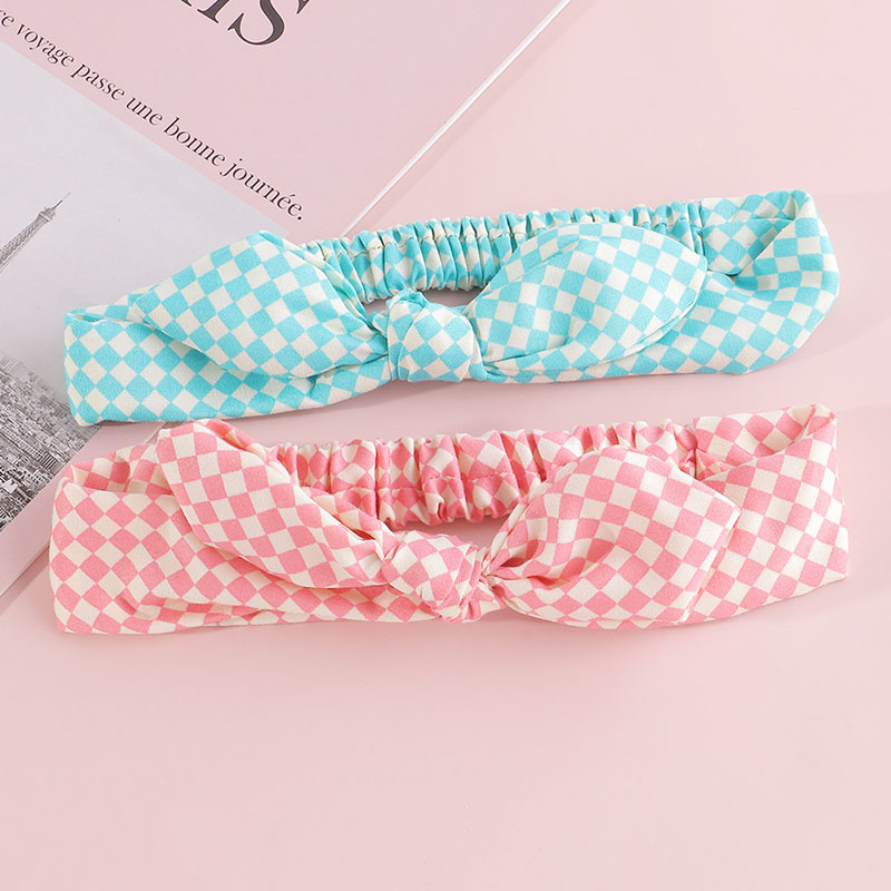 Korean Version Spring And Summer  Chiffon Star Striped Rabbit Ears Headband Manufacturer