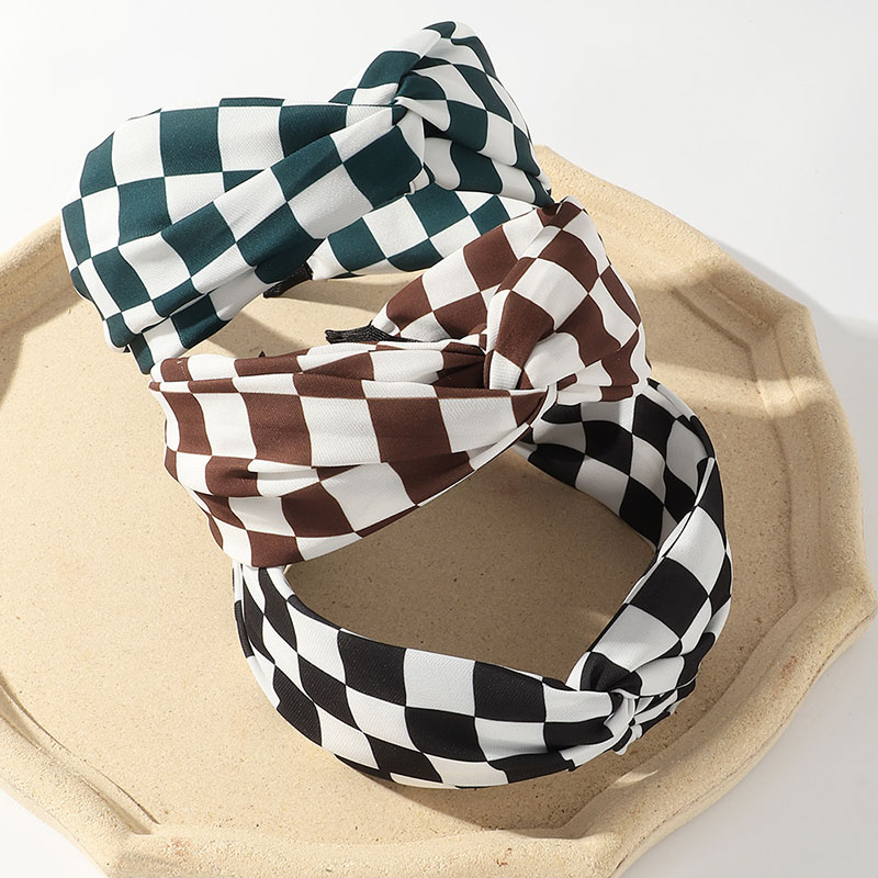 Headband Single Geometric Plaid Print Bow Headband Manufacturer