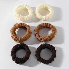 Wide Pleated Thickened Milk Coffee Color High Elastic Hair Accessories Manufacturer