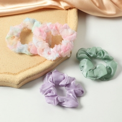 Spring And Summer Chiffon Gradient Hair Accessories Simple Circle Head Rope Manufacturer