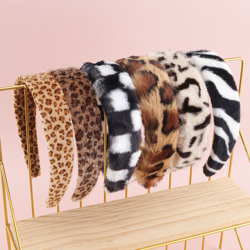 Leopard Print Wide-brimmed Headband Autumn And Winter Trend Headband Hairpin Manufacturer