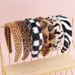 Leopard Print Wide-brimmed Headband Autumn And Winter Trend Headband Hairpin Manufacturer