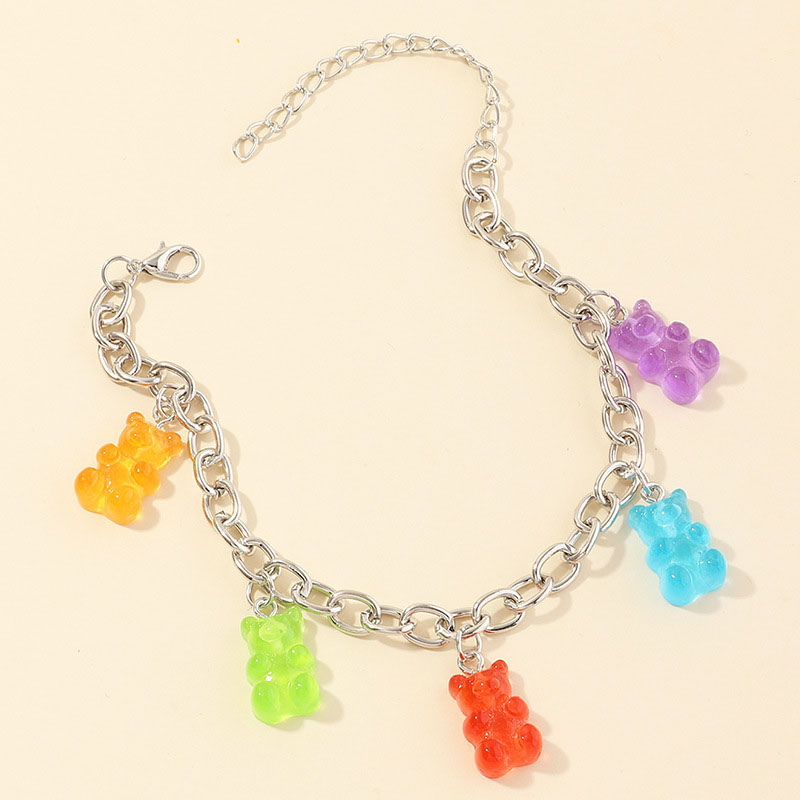 Sweet Cute Resin Bear Anklet Colored Manufacturer