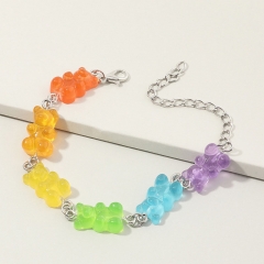Sweet And Cute Candy Color Resin Bear Bracelet Manufacturer