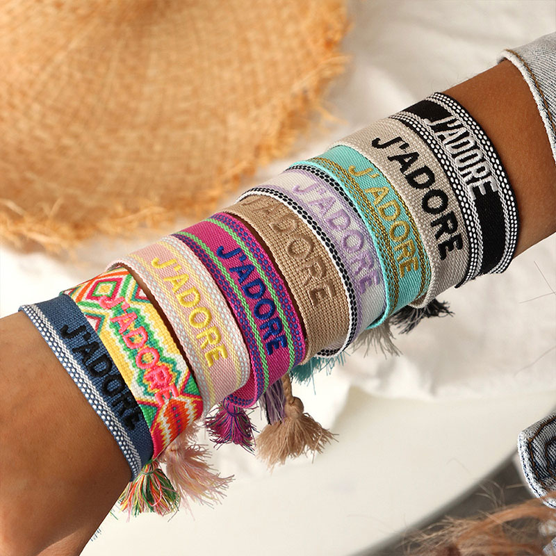 Wholesale Cotton Woven Nepalese Ethnic Hand-woven Long Flow Bracelet