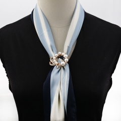 Wholesale Corsage Silk Scarf Buckle Pearl Rhinestone Brooch