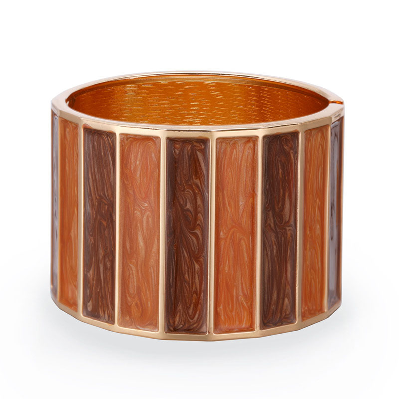 Wholesale Ins Creative Personality Vintage Oil Drip Bracelet Wide Side Stripes