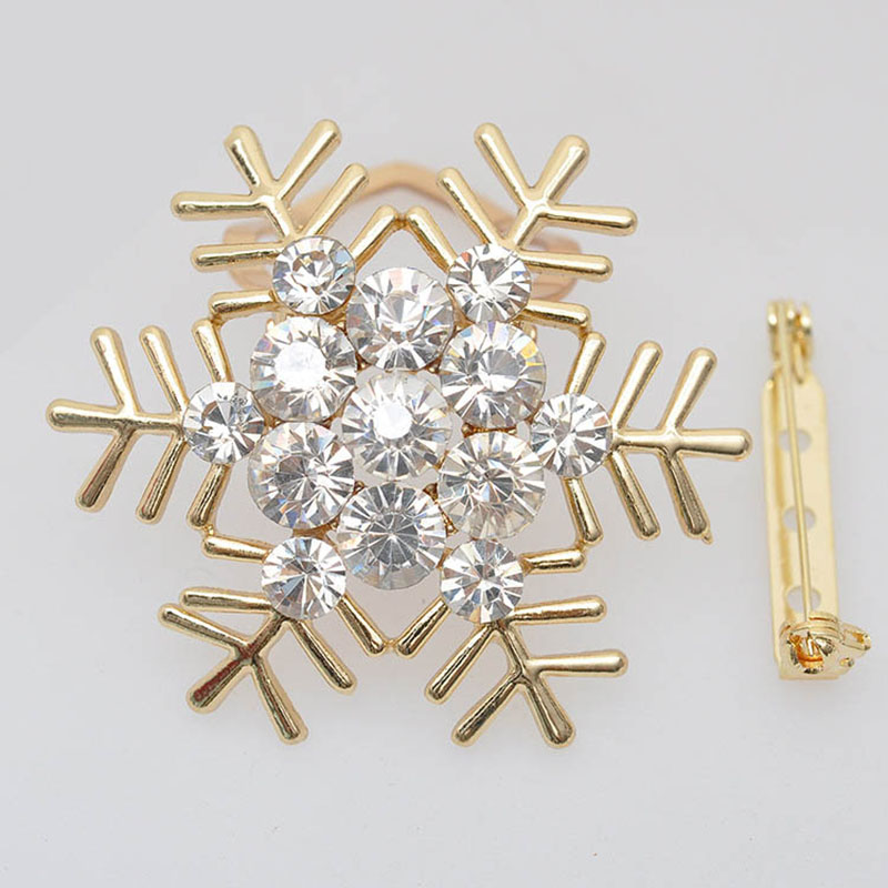 Wholesale High-grade Snowflake Diamond Scarf Buckle Simple Fashion