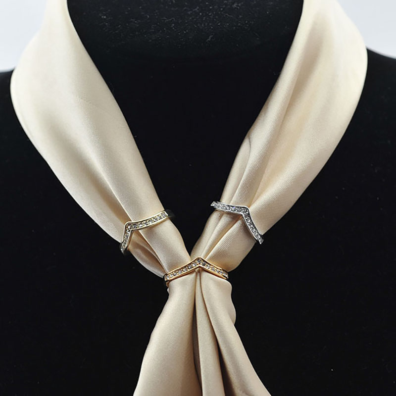 Wholesale Silk Scarf Buckle High Quality High Quality Gradient Color Fashion Vendors