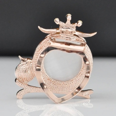 Wholesale Jewelry  Rhinestone Opal Scarf Buckle Crown