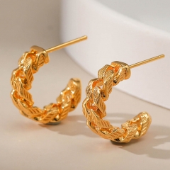 Winter  Special Texture French Woven Small Earrings Distributor