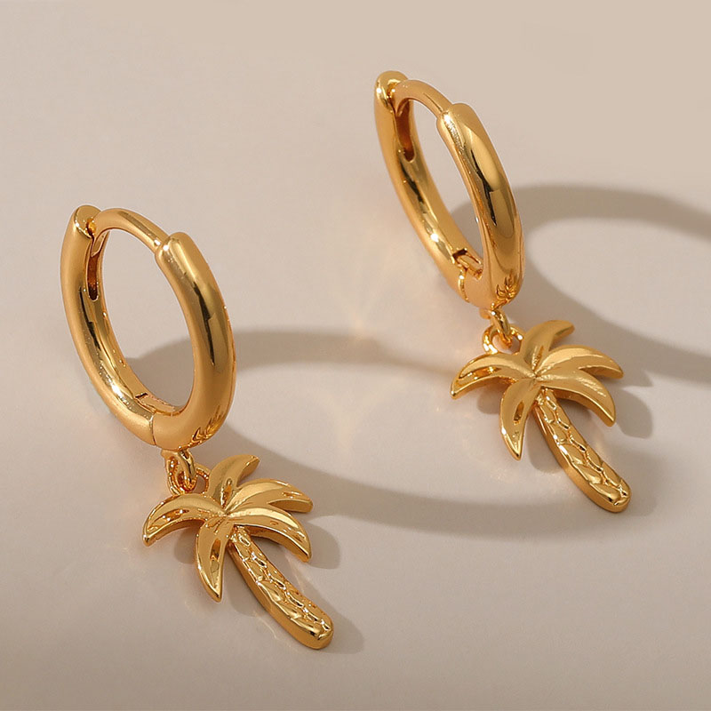 Fashion Ins Wind Coconut Tree Shape Earrings Fashion Distributor