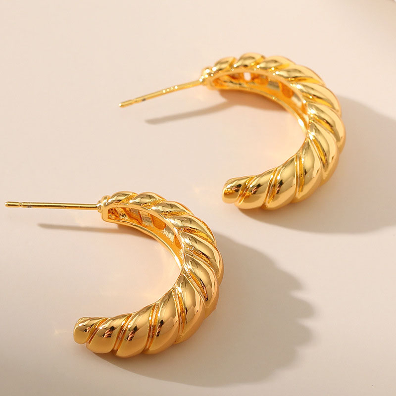 Croissant Bread Gold Ins Popular C-shaped Earrings Distributor