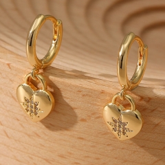 Earrings Three-dimensional Love Small Dangling Zirconia Distributor