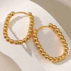 Round Beads Creative Earrings U-shaped Simple French Distributor