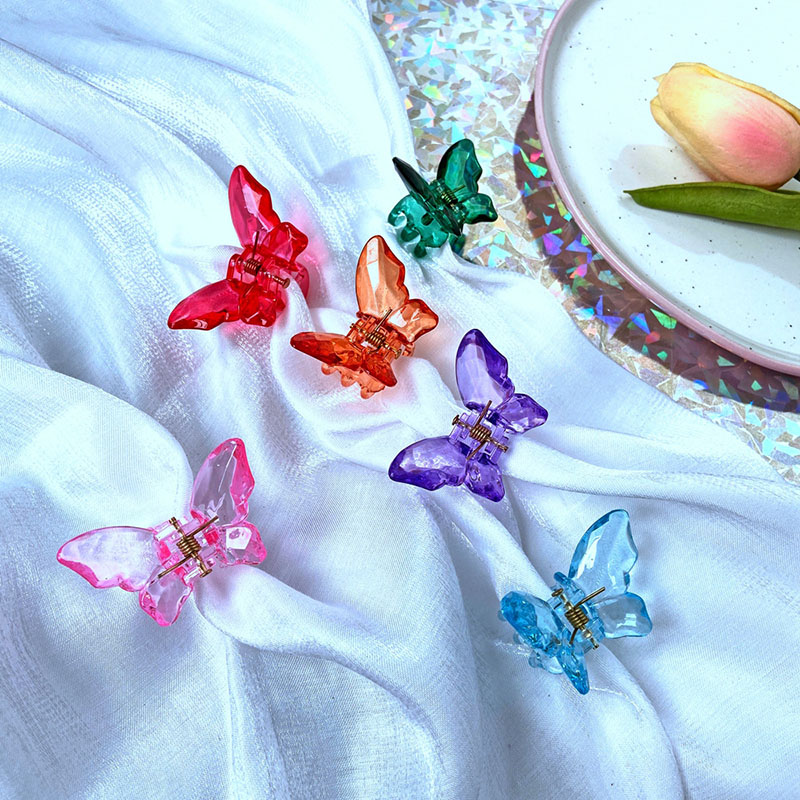 Solid Color Butterfly Ins Hair Ornaments South Korea Grab Clip Manufacturer