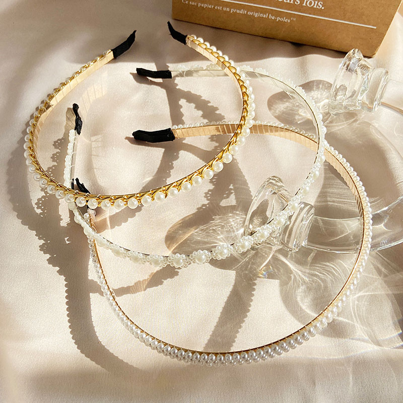 Bridal Hair Accessories Knitting Knotted Pearl Hair Band Manufacturer