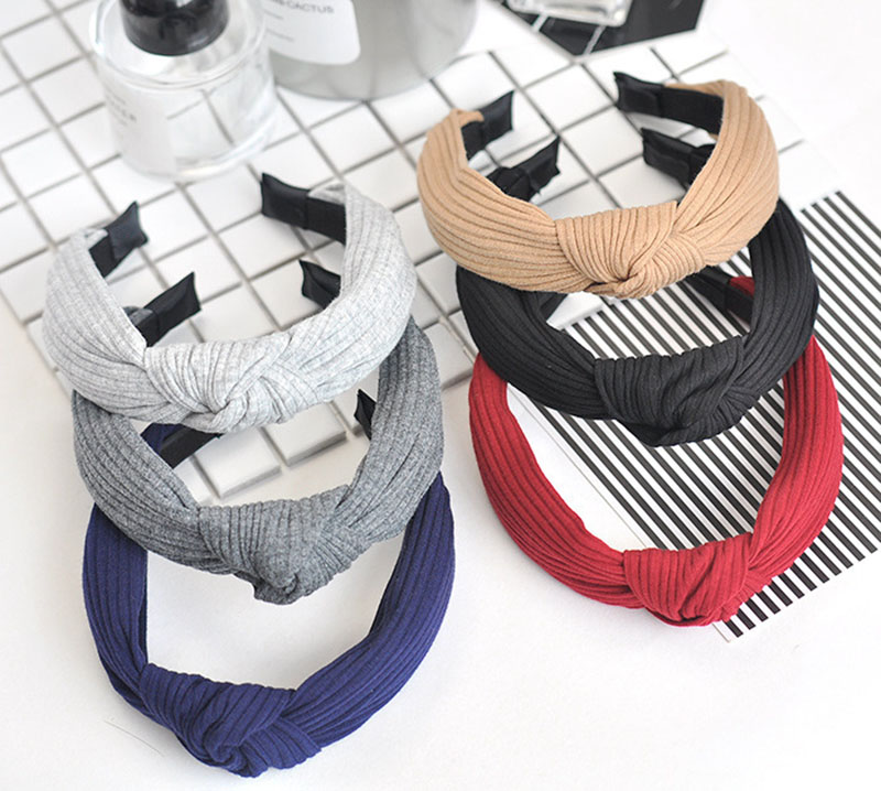 Korean Version Of The  Hair Accessories Fabric Knitting Cross Knotted Manufacturer