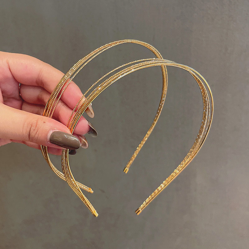 Wholesale Metal Simple Hair Band Fashion Retro Gold