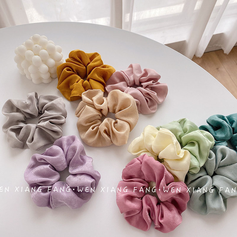 Hair Band Satin Fabric Head Flower Hair Rope Korean Headdress Manufacturer