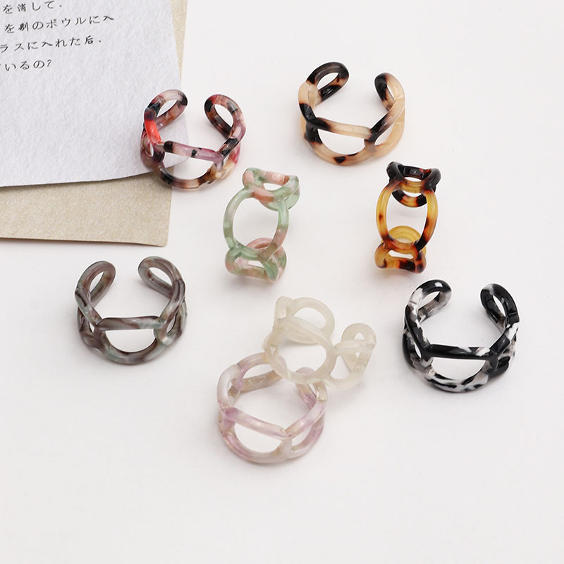 Wholesale Fashion Acrylic Resin Gradient Color Ring