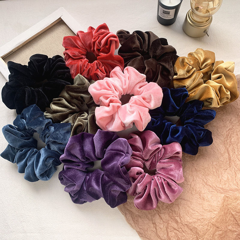 Wholesale Korean Velvet Oversized Hair Ring Fabric Tie Hair Simple Korean Version