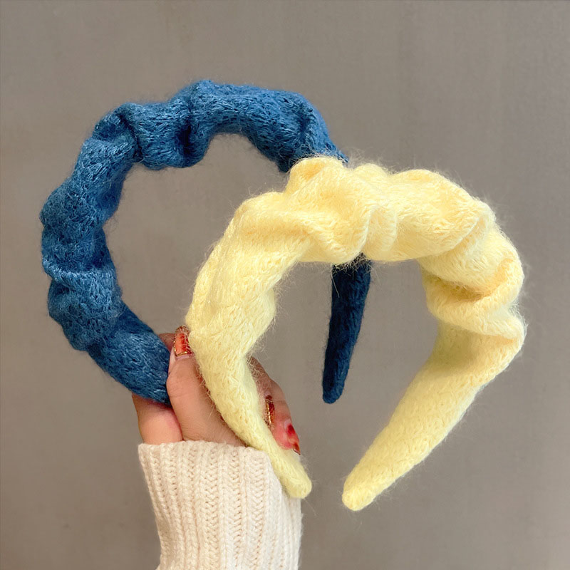 Wholesale Retro Hair Bands Sweet Ruffled Wool Hair Ornaments