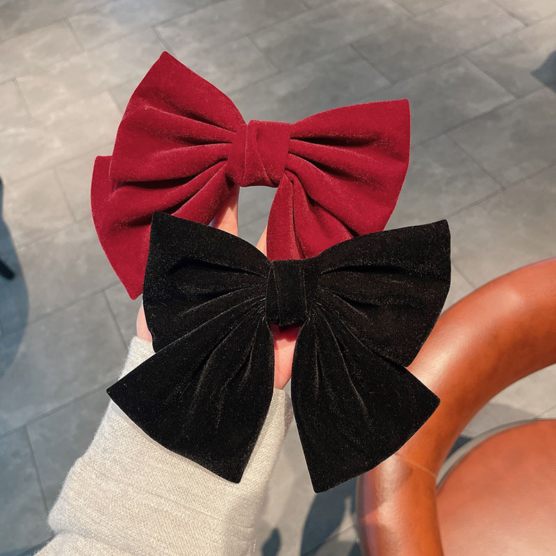 Wholesale Hair Accessories Gold Velvet Big Bow