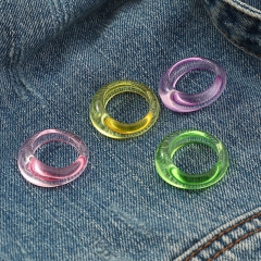 Wholesale Rainbow Candy Color Cute Resin Ring