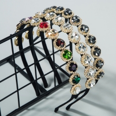 Baroque Retro Creative Hair Accessories Super Flash With Stained Glass Diamonds Supplier