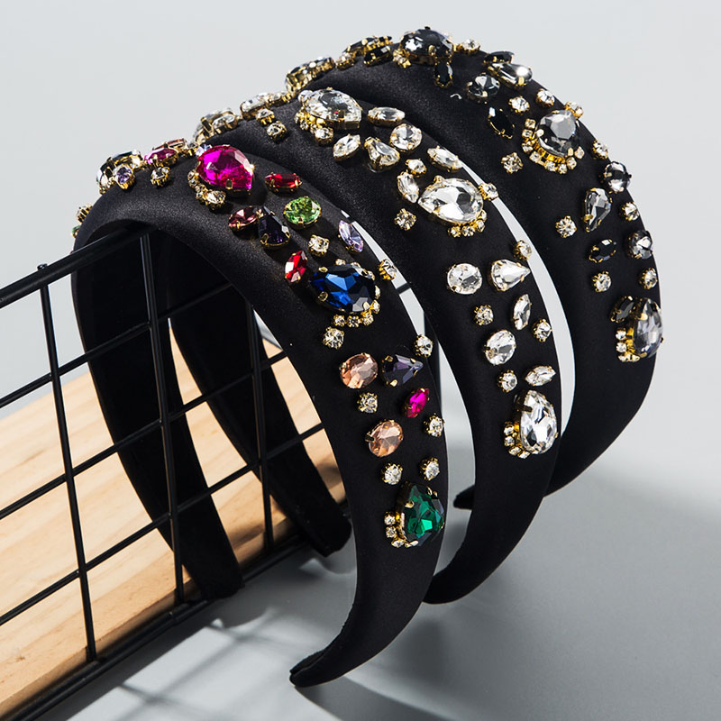 Fashion Color Thin Spring And Summer Hair Bands With Gemstones Colored Rhinestones Supplier